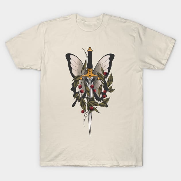 Butterfly Dagger T-Shirt by Gekko and the Samurai 